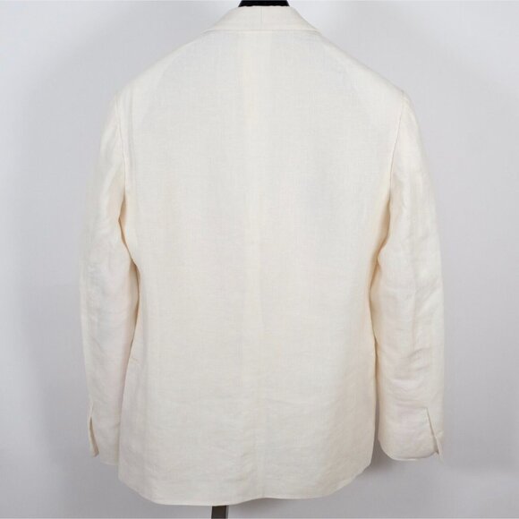 Ralph Lauren Purple Label Dinner Jacket Blazer 38R Kent Shawl Collar Linen cream - Picture 7 of 15